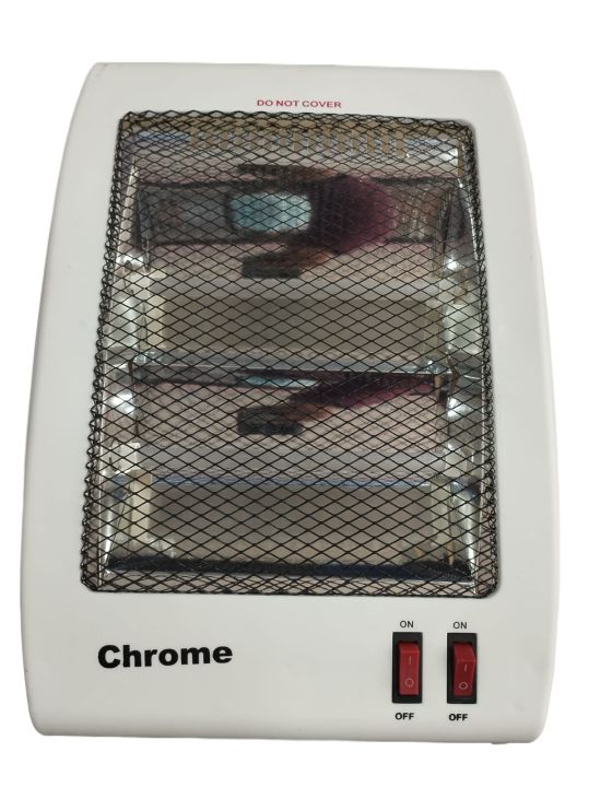 Chrome 800 Watt Quartz Heater 2 Rod