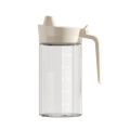 New Transparent Oil Tank 500ML Large Capacity Glass Oil Dispenser Household Curved Handle Oil Bottle Restaurant. 