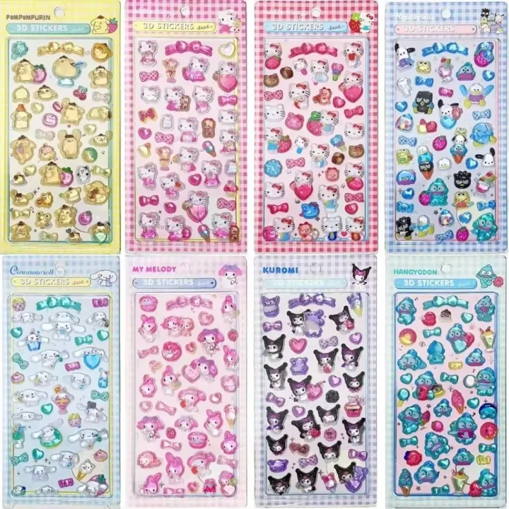 Fashion Hello Kitty 3D Crystal Stickers Cute Cartoon Phone Case ...