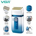 VGR V-362 SUPER TRIM Foil Shaver For Men | Titanium Dual Foils | 2 Speeds (7000/7500 RPM) | IPX-6 Waterproof | Rechargeable Beard Shaver Razor | LED Display | Travel Lock. 