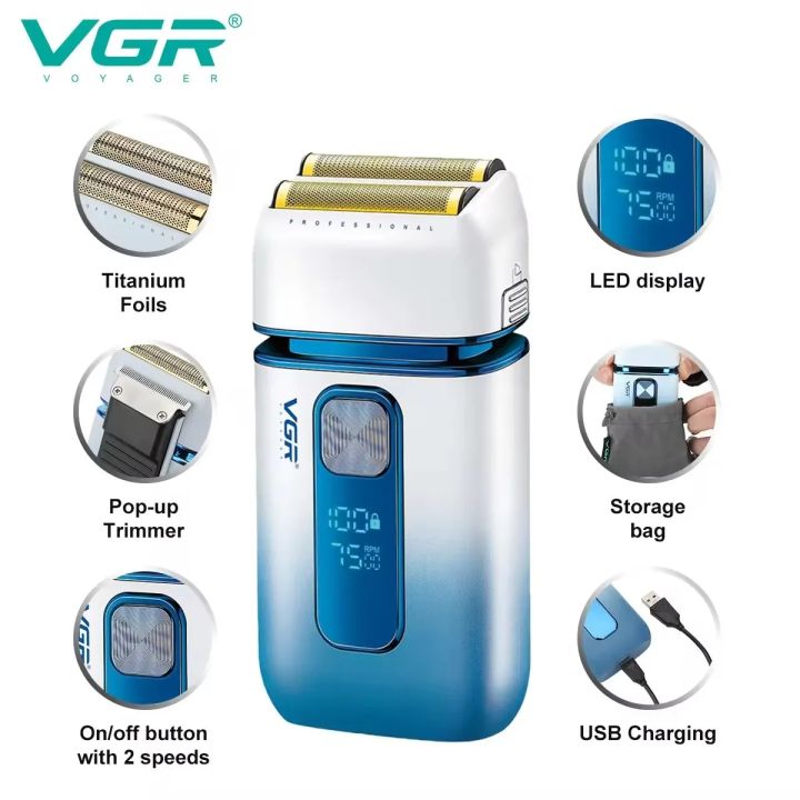 VGR%20V-362%20SUPER%20TRIM%20Foil%20Shaver%20For%20Men%20%7C%20Titanium%20Dual%20Foils%20%7C%202%20Speeds%20(7000/7500%20RPM)%20%7C%20IPX-6%20Waterproof%20%7C%20Rechargeable%20Beard%20Shaver%20Razor%20%7C%20LED%20Display%20%7C%20Travel%20Lock%20-%20Image%205