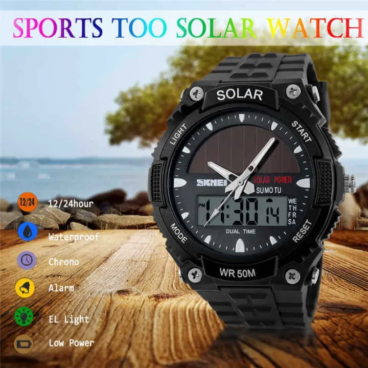 SKMEI%201049%20New%20Fashion%20Sports%20Multifunction%20Solar%20Power%20Dual%20Display%20Outdoor%20Waterproof%20Digital%20Watch%20For%20Men%20%20-%20Black%20-%20Image%204