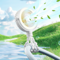 OYPFXMI White Portable Rechargeable Baby Stroller Fan Clip-on Octopus Night Light Mini Personal Handheld Portable Fan. 