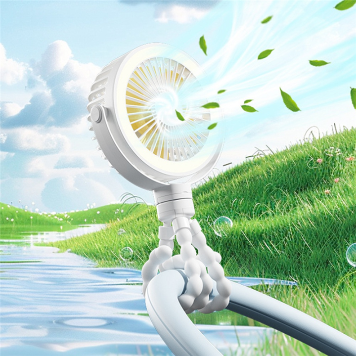 OYPFXMI%20White%20Portable%20Rechargeable%20Baby%20Stroller%20Fan%20Clip-on%20Octopus%20Night%20Light%20Mini%20Personal%20Handheld%20Portable%20Fan%20-%20Image%205