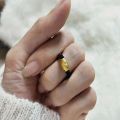 Fashion Lucky Gold Transfer Bead Ring Black Red Rope Braided Jewelry Accessories Couple Ring Good Luck Ring. 