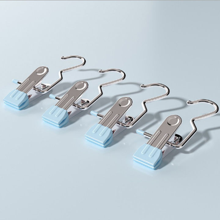 Multifunctional Stainless Steel Pants Clip Household Wardrobe Storage Accessories Clothes Hat Sock Clip No Trace Hook Clothespin