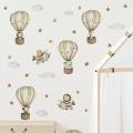 Cartoon Animals Elephant Giraffe Hot Air Balloon Wall Sticker for Kids Boys Girls Baby Room Decoration Children Wallpaper. 