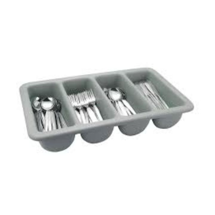 Cutlery%20Tray%20Grey%20Plastic/Cutlery%20Tray%20With%20Compartment%20For%20Spoon%C2%A0And%C2%A0Fork%20-%20Image%202