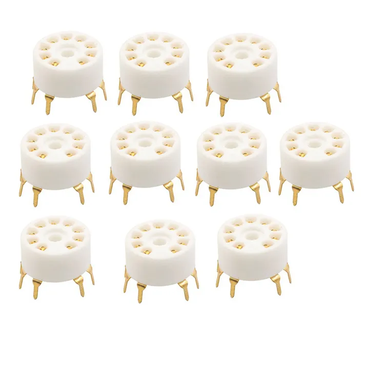 Kqueebee%2020PCS%20PCB%209Pin%20Ceramic%20B9A%20Vacuum%20Tube%20Socket%20Audio%20HIFI%20DIY%20Amps%20for%2012AX7%2012AU7%2012AT7,%20Golden-Plated%20&%20Silver-Plated%20-%20Image%204