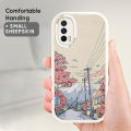 FELMYST for Realme C11 2021 C20 C20A Back Cover PU Leather Street Pattern Soft Silicone Edge Phone Case. 