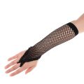 Fashion Performance Dance Solid Long Gloves Mesh Fishnet Gloves Lace Mittens Fingeless Gloves. 
