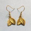 Gold Plated Leaf Drop Earrings. Jhumka For Girls. 