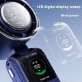 Portable Semiconductor Refrigeration Mini Handheld Fan 100 Speed Infinitely High-speed Hanging Neck Fan Low Noise LED Display Foldable Desk Fan Outdoor Travel. 