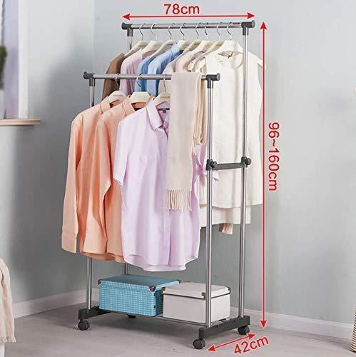 Double%20Pole%20Stainless%20Steel%20Cloth%20Drying%20Hanger%20And%20Organizer%20Rack%20With%20Wheel%20For%20Indoor%20&%20Outdoor%20-%20Image%204
