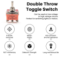 AC 250V 15A Latching Single Pole Double Throw Toggle Switch Orange. 