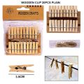 20-Piece Mini Natural Wood Clips - DIY Photo and Decorating Clips. 