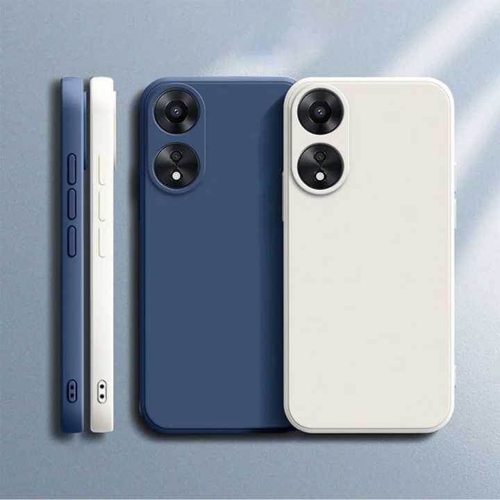 Lenuo For OPPO A78 4G Phone Case Thin Soft Luxury Square Liquid Silicone Back Cover