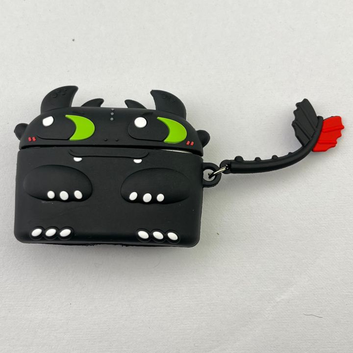 Amo Store Black Dragon AirPods Case | Premium Silicone Protective Cover | Compatible with AirPods Pro, Pro 2, 3 & 4 | Stylish & Durable Dragon Design