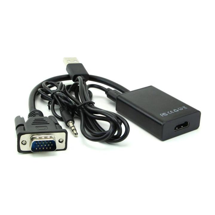 VGA to HDMI Cable Adapter Male to Female Converter With Audio Output