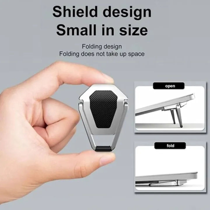 Mini Laptop Riser Stand Portable Invisible Laptop Riser Tabletop Stand | Mini Aluminum Cooling ...