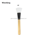 Wenefang Single Eco vegan flat makeup brush bamboo handle wood handle silicon facial mask brush for mask bowl set. 