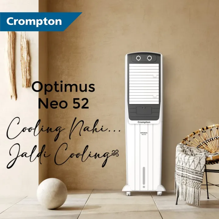Crompton%2052%20Litre%20Air%20Cooler%20Optimus%20Neo%2052%20Tower%20Air%20Cooler%20With%20Everlast%20Pump,%20Auto%20Fill,%204-Way%20Air%20Deflection%20and%20High%20Density%20Honeycomb%20pads;%20White%20&%20Black,%201%20Year%20Warranty%20-%20Image%206