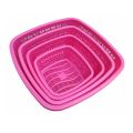 Bagmati Set Of 4 Plastic Fruit & Vegetable Strainer Basket. 