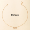Difutagui New specials HuaTang Fashion Rhinestone Infinity Love Pendant Necklace Portable for Women Silver Color Chains Lady Party Collares Jewelry on the Neck. 