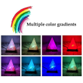 3X Himalayas Crystal Salt Lamp USB Led Pyramid Salt Crystal Lamp Crystal Decorative Lamp Atmosphere Atmosphere Lamp. 