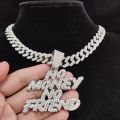 NEW STYLE Men Women Hip Hop NO Money No Friend Pendant Necklace with 13mm Cuban Chain HipHop Iced Out Bling Necklaces Fashion Jewelry. 