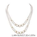 Cream White Beads Double Layer Necklace for Women by Treasure Box Nepal. 