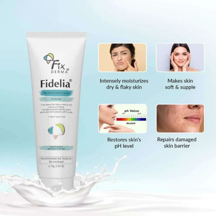 Fix%20derma%20Fidelia%20Moisturizing%20Cream%2075g%20%7C%20Non-Greasy%20Moisturizer%20for%20Dry%20&%20Chapped%20Skin%20%7C%20Fast%20Absorbing%20and%20Hydrating%20%7C%20with%20Urea%20and%20Lactic%20Acid%20-%20Image%202