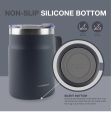 Locknlock Table Mug 475ml  Thermos Tumbler Thermal Flask For Tea Coffee Beverage Navy Blue. 
