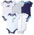 3PCS Newborn Bodysuit Baby Cotton Short Sleeve Bodysuit Summer Breathable Baby clothes 0-12m. 