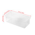 1PC Large Capacity Plastic Pencil Box Stackable Translucent Clear Pencil Box Office Supplies Storage Organizer Box. 