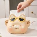 Creative Ceramics Tissue Box Cute Cat Shape Paper Box Cartoon Napkin Storage Box Hotel. 