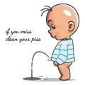Zishfas Toilet Decal Adorable Kid Pee Bathroom Sticker. 