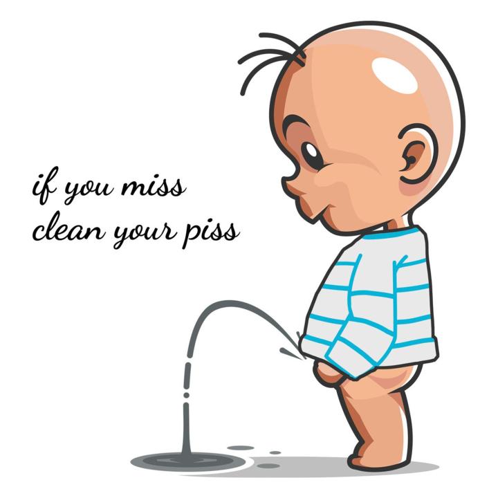Zishfas Toilet Decal Adorable Kid Pee Bathroom Sticker