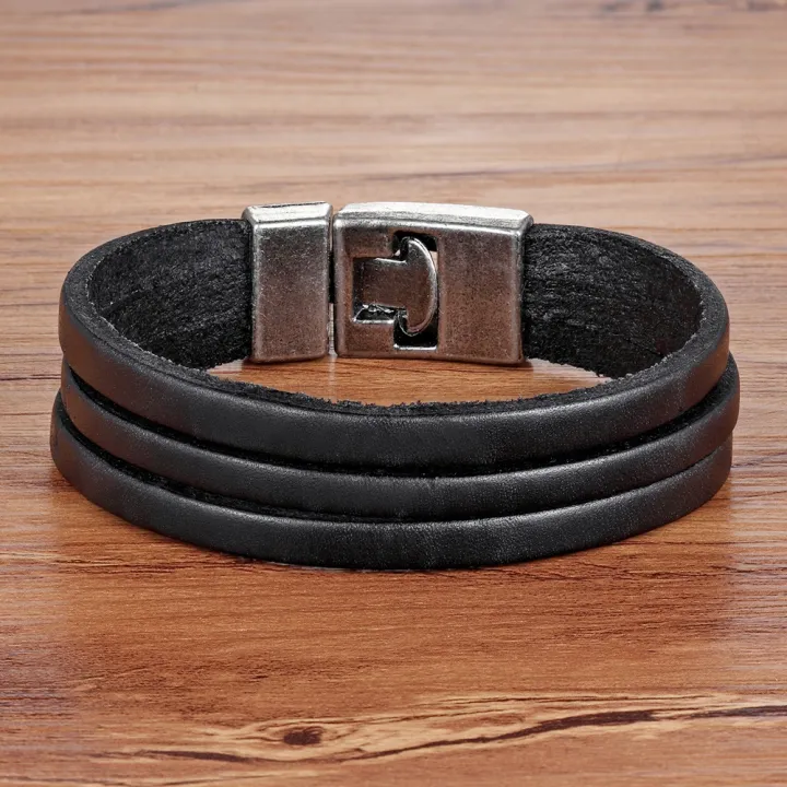 NEW%20XQNI%20Classic%20Style%20Double%20Layer%20Toggle-clasp%20PU%20Leather%20Bracelet%20For%20Men%20Black/Brown/Orange%20Color%20Male%20Jewelry%20Accessories%20Gift%20-%20Image%205