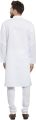 White Solid Pure Cotton Kurta Pajama Set For Men. 