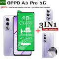 BLKNAIM 3in1 OPPO A3Pro 5G Full Cover matte ceramic film Screen Protector For OPPO A3Pro 5G ceramic Glass Tempered Glass lens film Carbon fiber back film. 