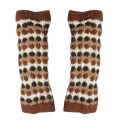 Brown/White Woolen Leg Warmer. 