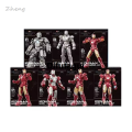 Difutagui Zheng Marvel Authorized Iron Man Armor Mk1-14 Blind Box Building Block New Luxury Assembly Diy Model Figurine Collection Commemorative Item. 