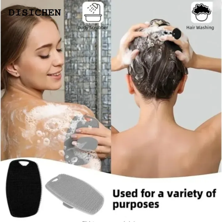 DISICHEN%20Portable%201pc%20Soft%20Silicone%20Exfoliating%20Brush%20Cleanser%20Body%20Cleansing%20Scrubber%20Shower%20Gentle%20Massage%20Bath%20Brush%20For%20Men%20-%20Image%204