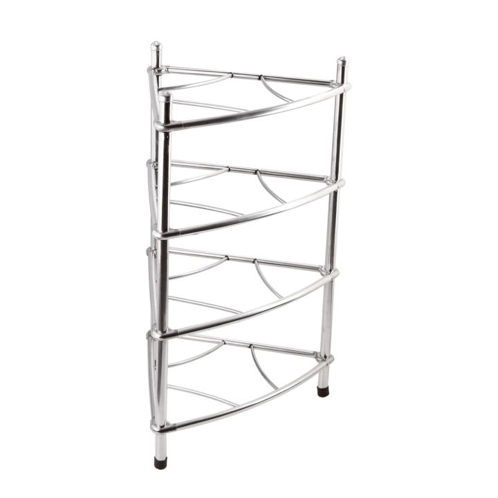 Corner Rack / Shelf for Shoes / Display Case / Stainless Steel Shelf Rack 75 degree Angle