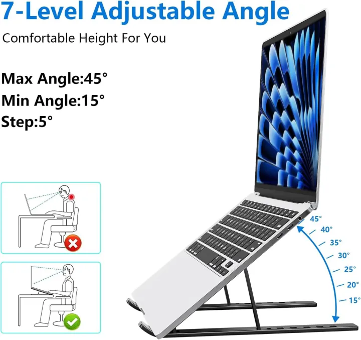 BONTEC%20Laptop%20Stand,%20Aluminium%20Multi-Angle%20Adjustable%20Laptop%20Stand,%207-Level%20Laptop%20Stand%20Compatible%20with%20All%20Laptops%20(Under%2017.3%20Inches),%20Tablet,%20MacBook,%20Dell,%20HP,%20Huawei,%20Phones%20up%20to%2020%20kg%20-%20Image%205