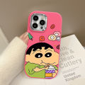 Crayon Shin-chan Phone Case Compatible for IPhone 15 11 7Plus XR 13 11 12 14 15 Pro Max 7 8 Plus XS Max Shockproof Soft Cover. 