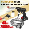 High Power Car Washing Guns Wireless Rechargeable Portable High-pressure Water Pump. 