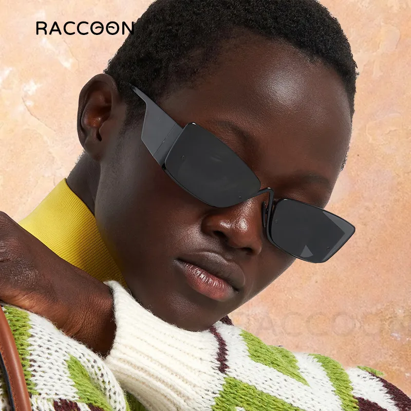 Vintage One Piece Sunglasses Women Men Fashion Y2k Wrap Around Sun