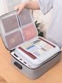 Storage Bag with Lock Portable Travel Home Filing Storage Large Capacity Files Storage Bag Double/Three Layer Passports Organizer Bag,Document Bag Organize. 